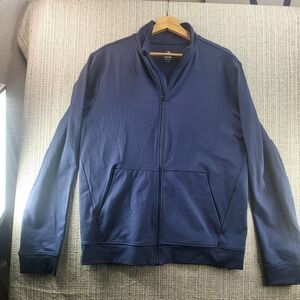 MPG Jacket Mens Large Blue Full Zip Athletic Track Lightweight Sweatshirt